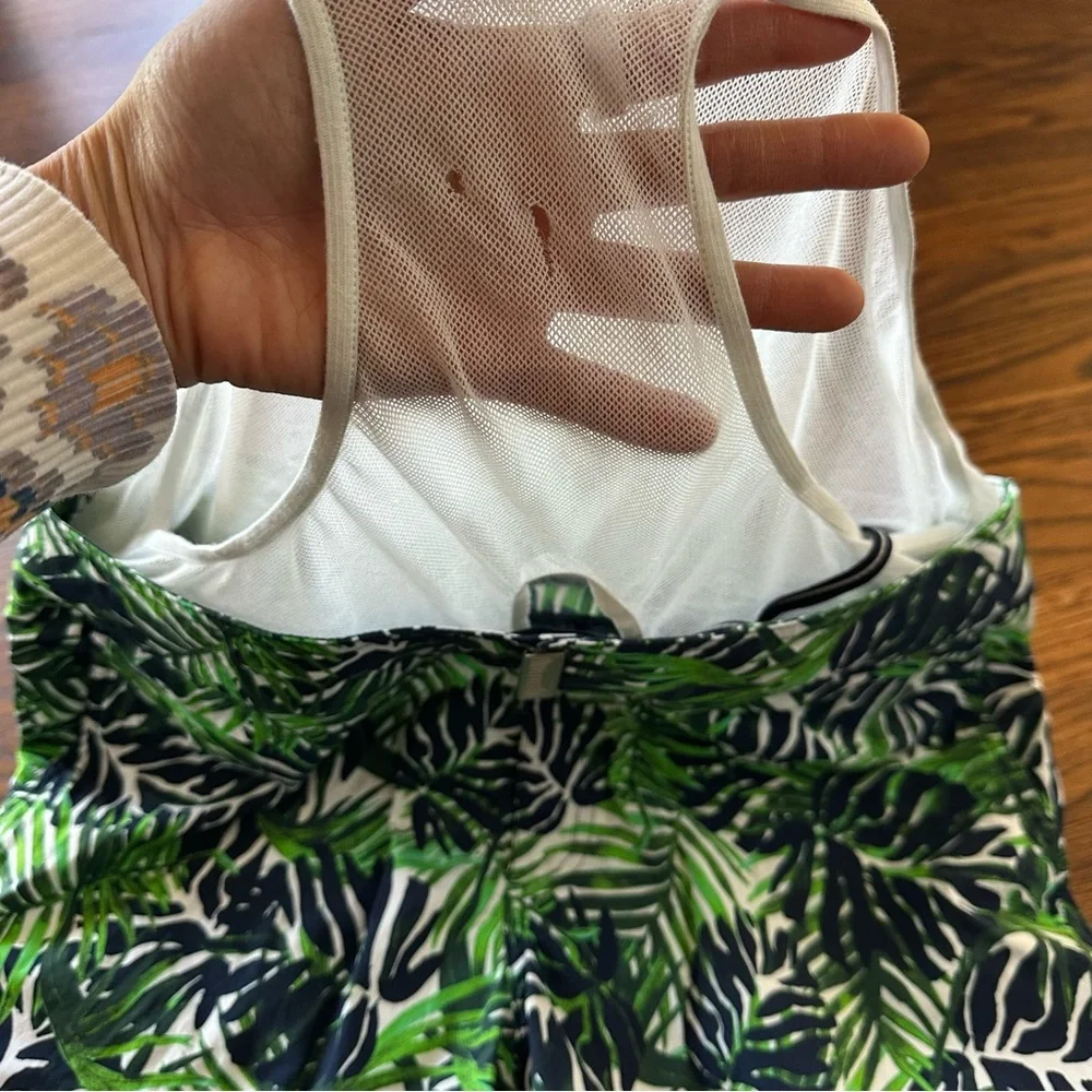 Vilebrequin Green and Blue Leaf Moorea-style swim trunks Shorts - Picture 13 of 14